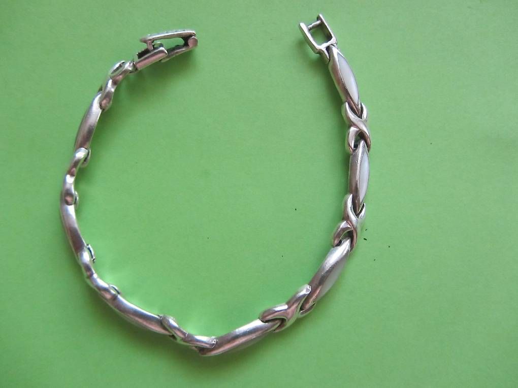 Bracciali & Braccialetti: Armband Silber 925 mit Mondsteinen, 18 cm – Usato da Malters venduto da moc_z8d9