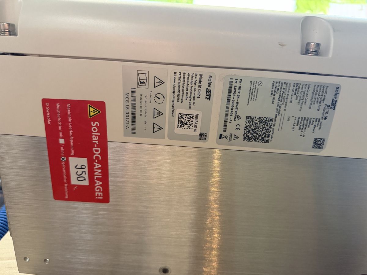 SolarEdge Wechselrichter: SolarEdge Wechselrichter SE12.5K – Gebraucht aus Diegten von alltronics