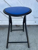 Klapphocker Sitzhocker Faltbar blau schwarz