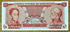 5 Bolivares Venezuela 1989!!! UNC!!!