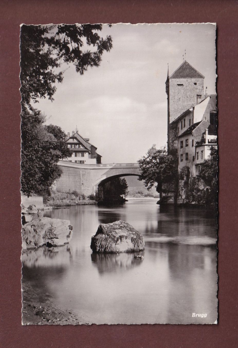 Ansichtskarten: BRUGG - Teilansicht - 1943 – Gebraucht aus Pully von nicecards-shop