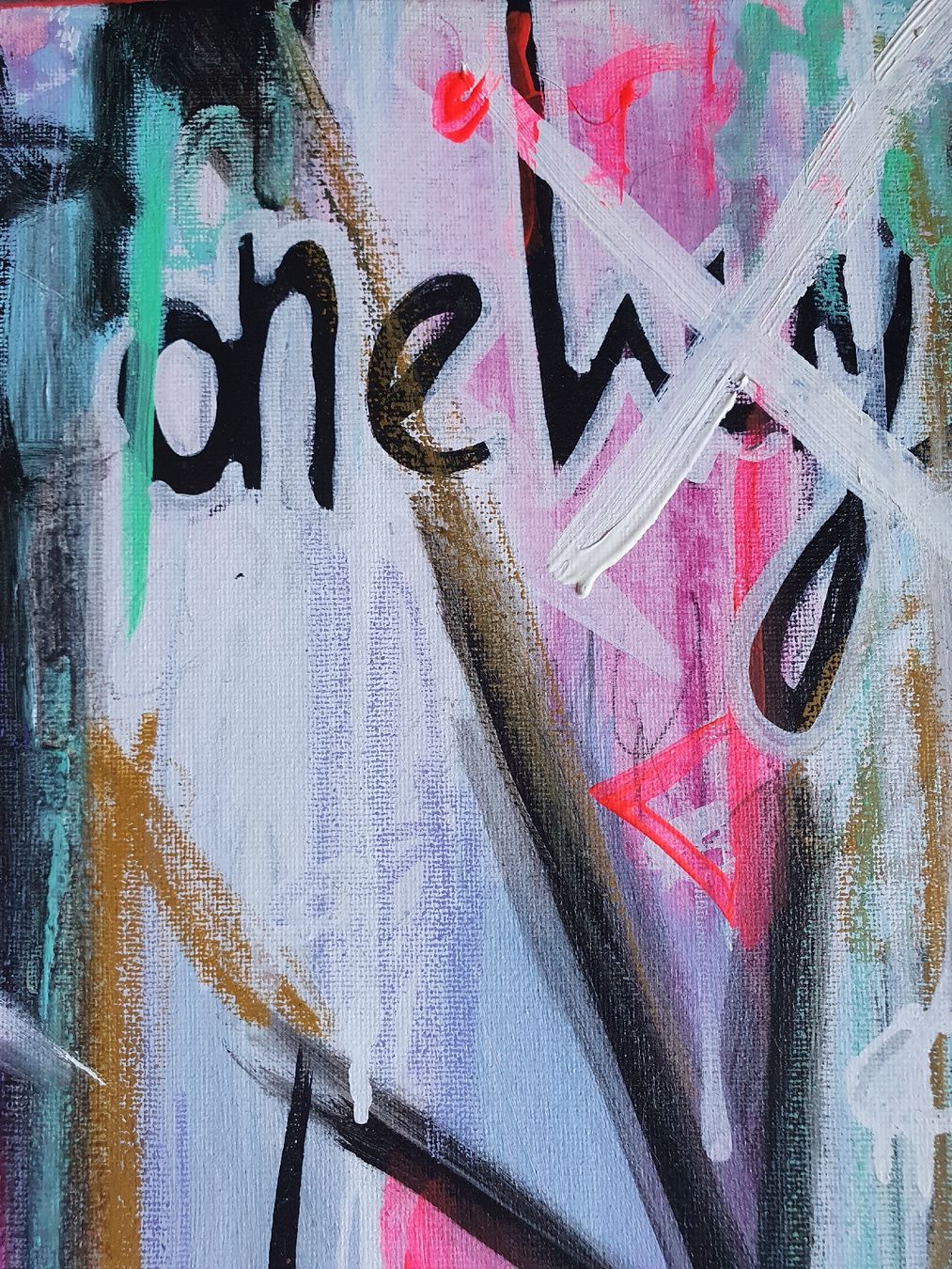 Dipinti: Gemälde Graffiti Stil bunte Leinwand 50x40cm Unikat – Nuovo (secondo la descrizione) da Wimmis venduto da hel_m26m 8