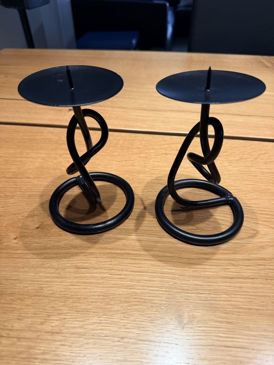 Portacandele: 2 Black frame Candlesticks – Nuovo (secondo la descrizione) da Zürich venduto da Swiss_Bea 1