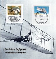 GEDENKFOLDER 100 JAHRE LUFTFAHRT GEBRÜDER WRIGHT 2003 - FL8