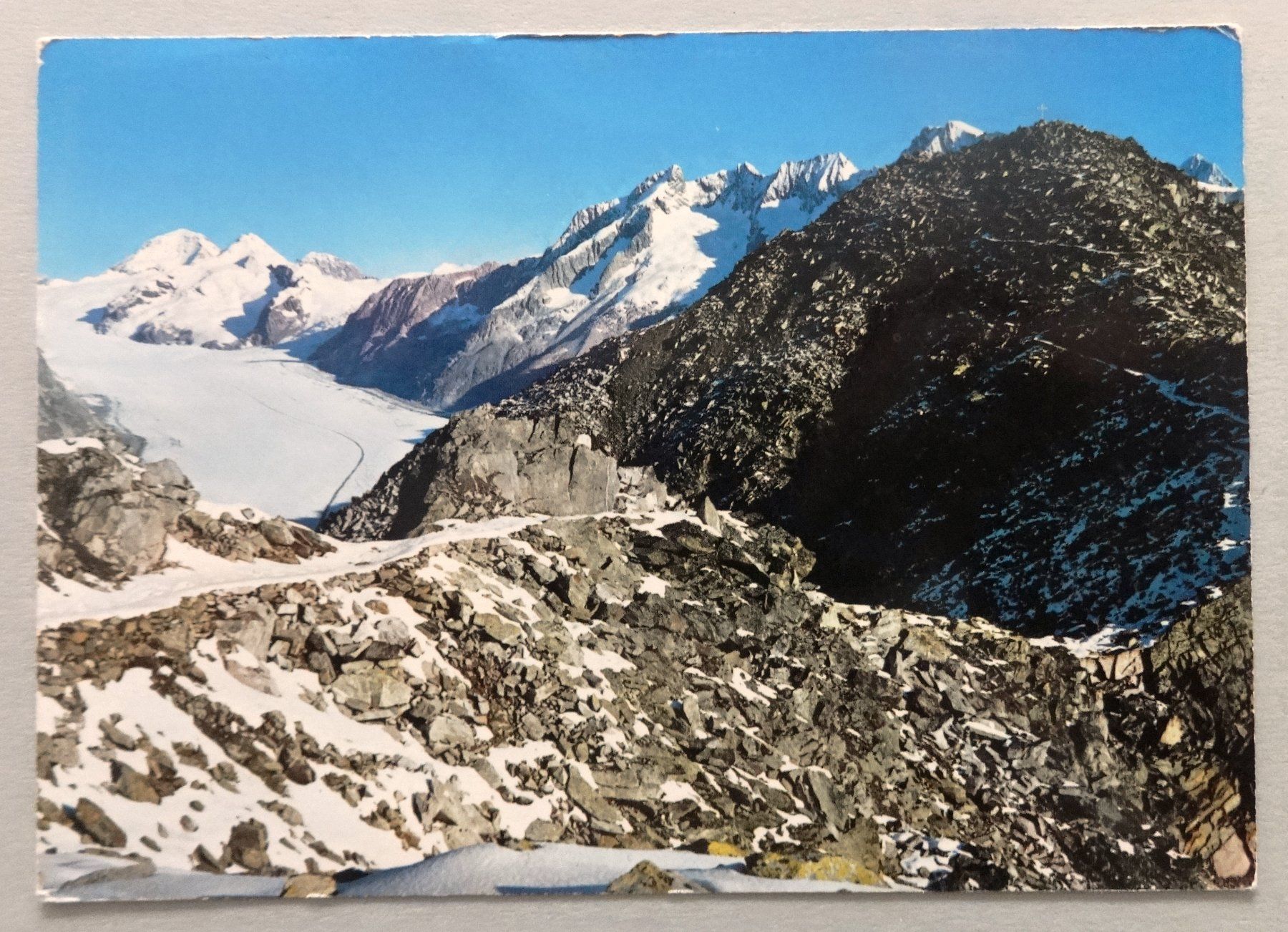 Cartes postales: Blick auf Eggishorngipfel, Gr.Aletschgletscher – D'occasion à Fétigny par Billy2miny