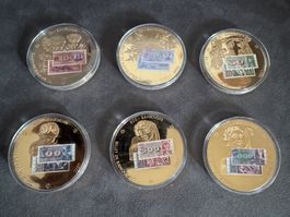 Münzen mit Banknoten-Motiven 10-1000 CHF