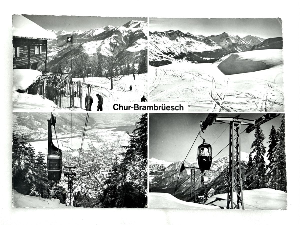 Cartoline postali: Chur-Brambrüesch, Winter Panorama, alte Postkarte – Usato da Lommis venduto da Smartini