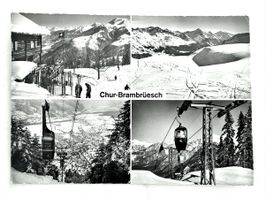 Chur-Brambrüesch, Winter Panorama, alte Postkarte