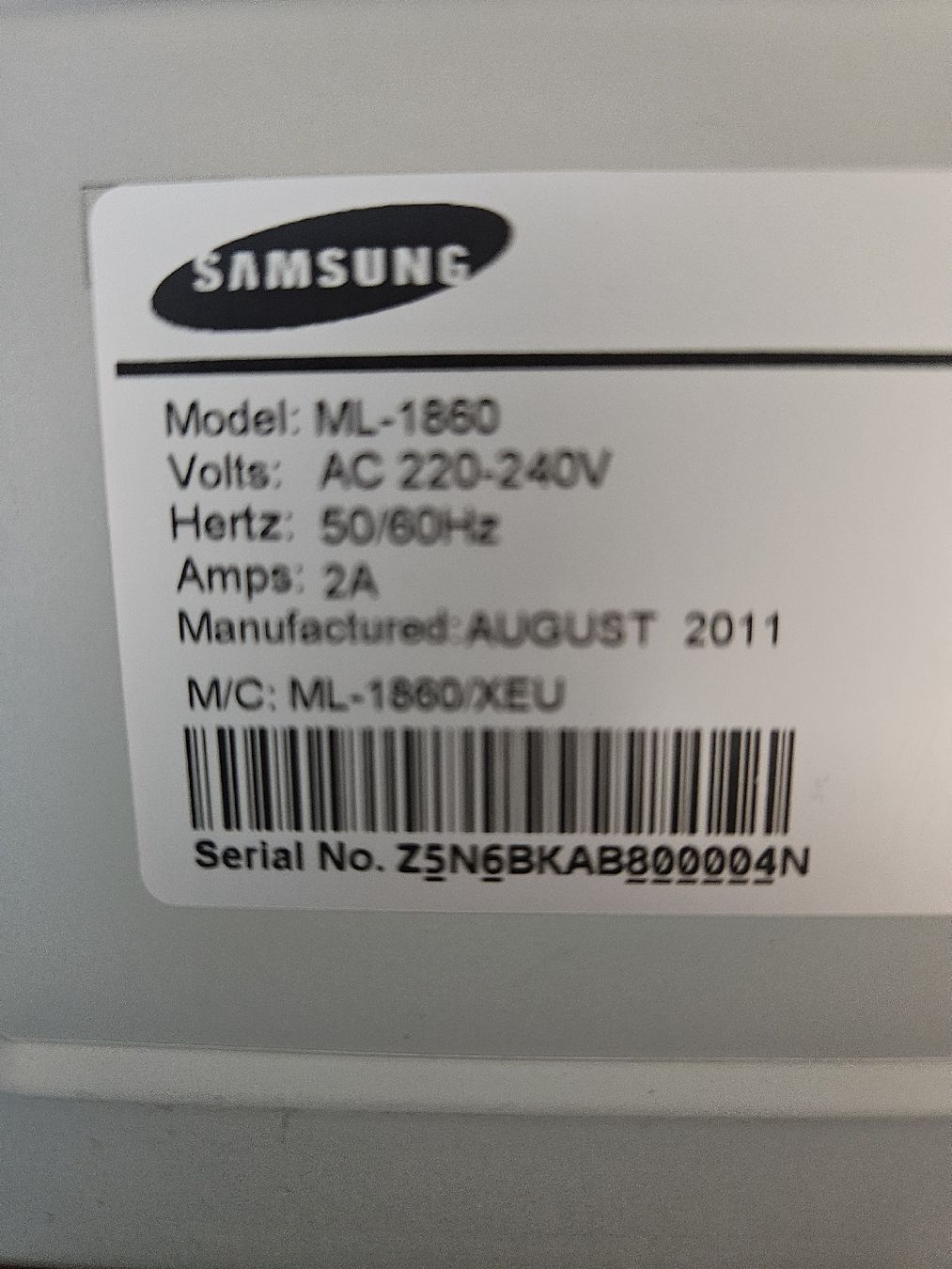 Samsung Stampanti: Samsung ML-1860 Laserdrucker  (D1) – Usato da Rorschach venduto da TimelessTrading 5