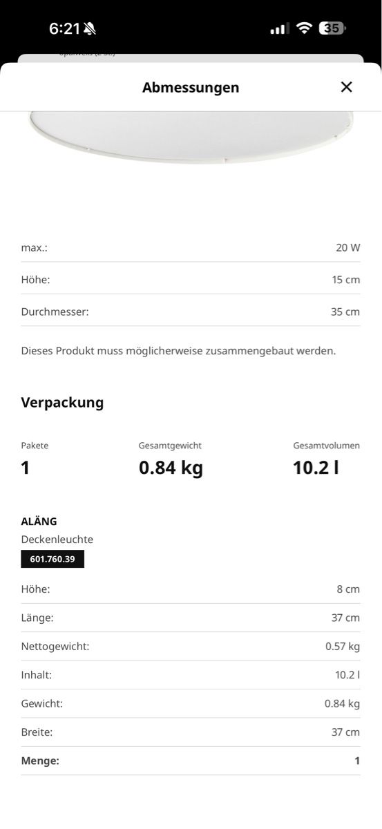 Ikea Lampen: deckenlampe – Gebraucht aus Adlikon b.Regensdf von sxmx13 2