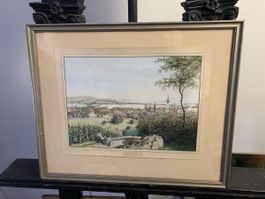 Tägerwilen D. Müller Lehrer Gouache