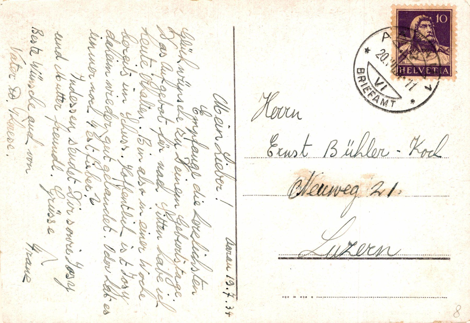 Cartoline postali: Aarau - Regierungsgebäude – Usato da Bronschhofen venduto da Astore 1