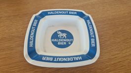 Vintage HALDENGUT BIER Brauerei Ornamin Bakelit Aschenbecher