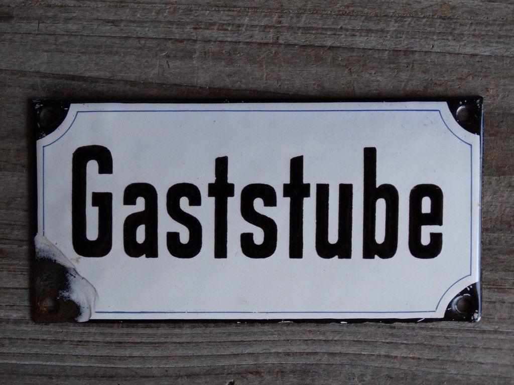 Insegne: antikes Emailschild Gaststube /Restaurant Loft Werbung – Usato da Grossaffoltern venduto da Bessy202 4