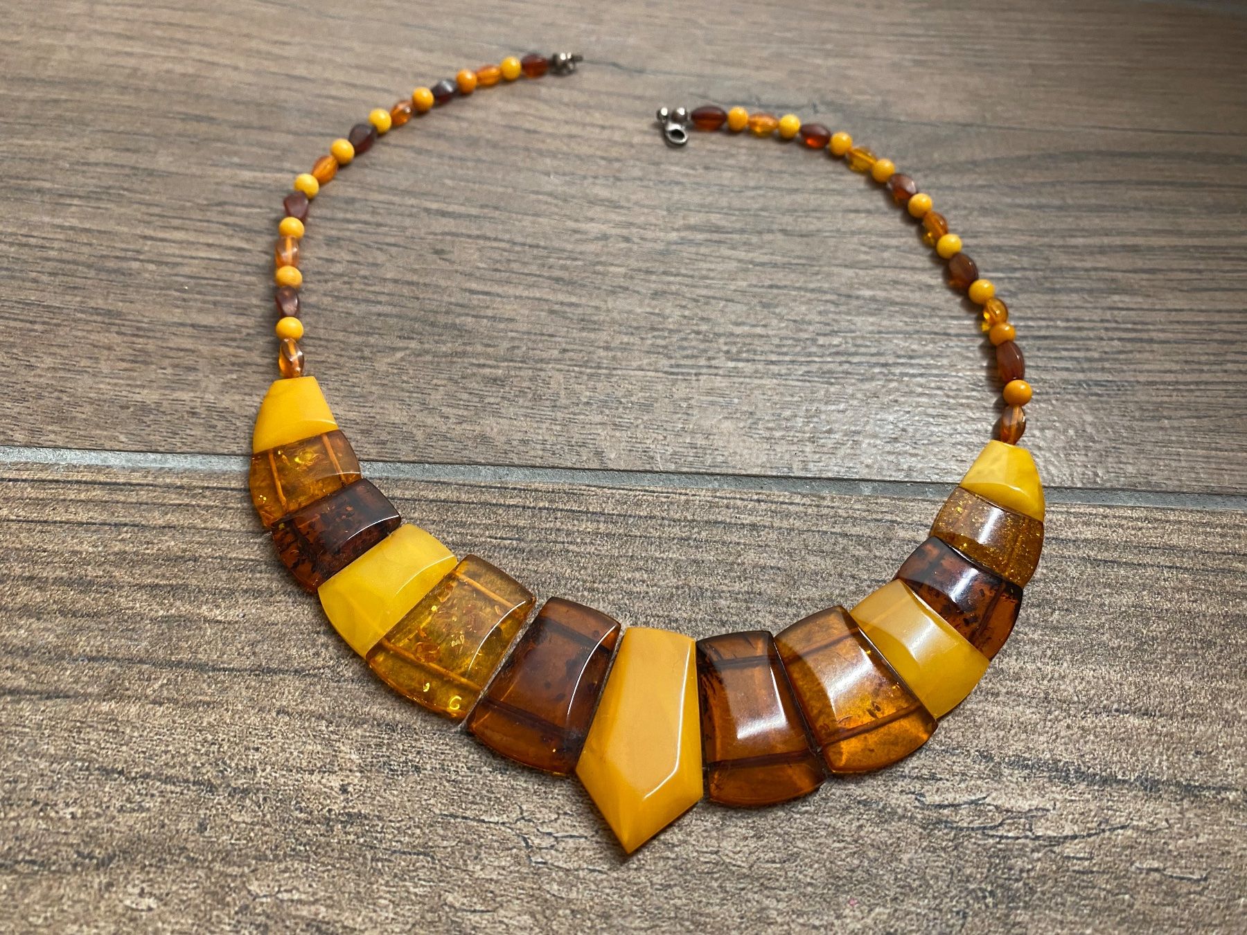 Catenine: Bernstein Halskette Collier Multicolor flach – Usato da Pratteln venduto da a23_j2gs 7