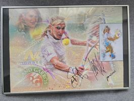 Handsigniertes Steffi Graf und Andre Agassi Photo im Bilder