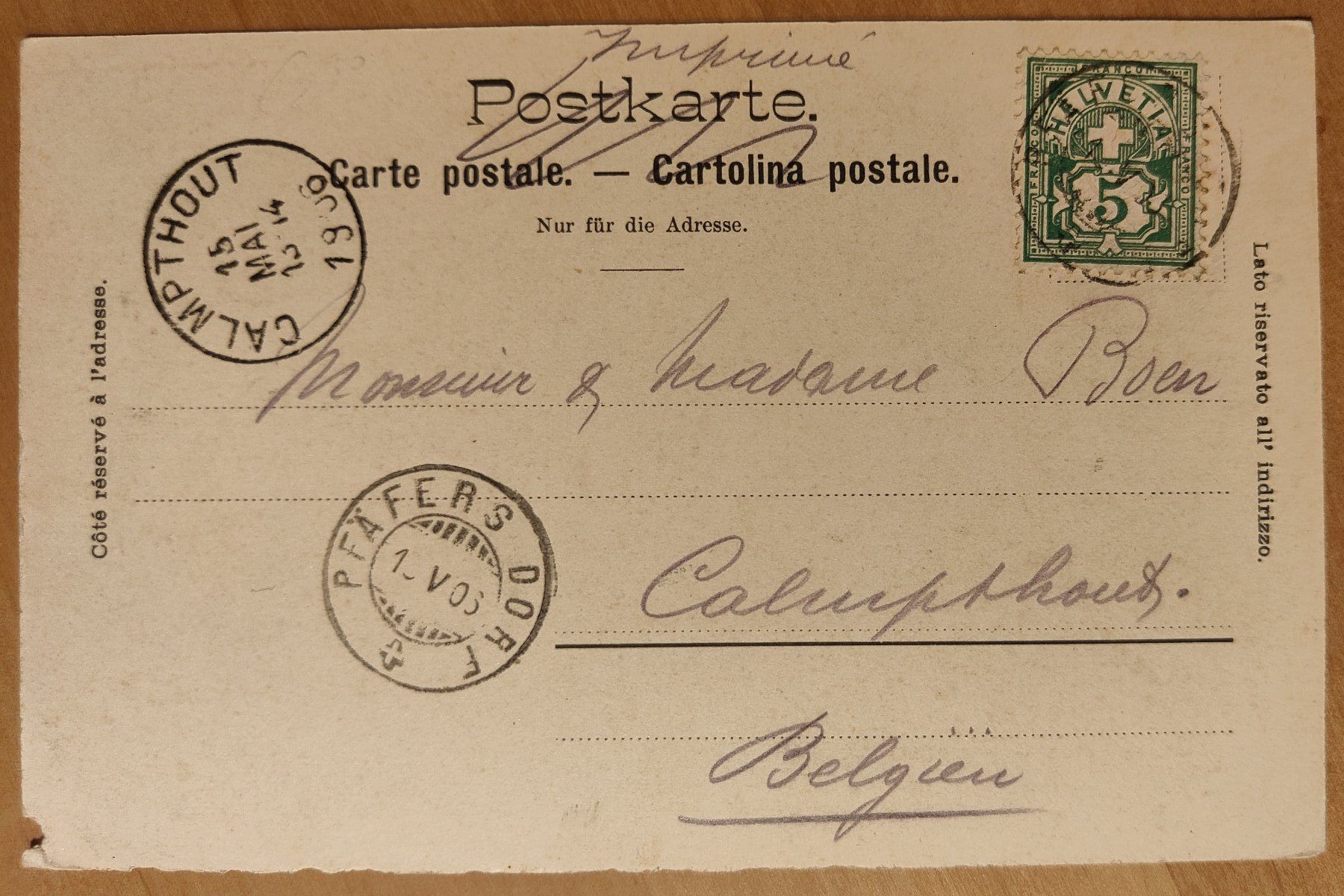 Cartoline postali: Pfäfers um 1900 – Usato da St. Erhard venduto da Chaeferli6 1