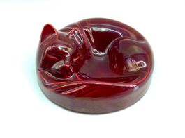 Rote Katze Keramikschale - la Farnesiana, Parma