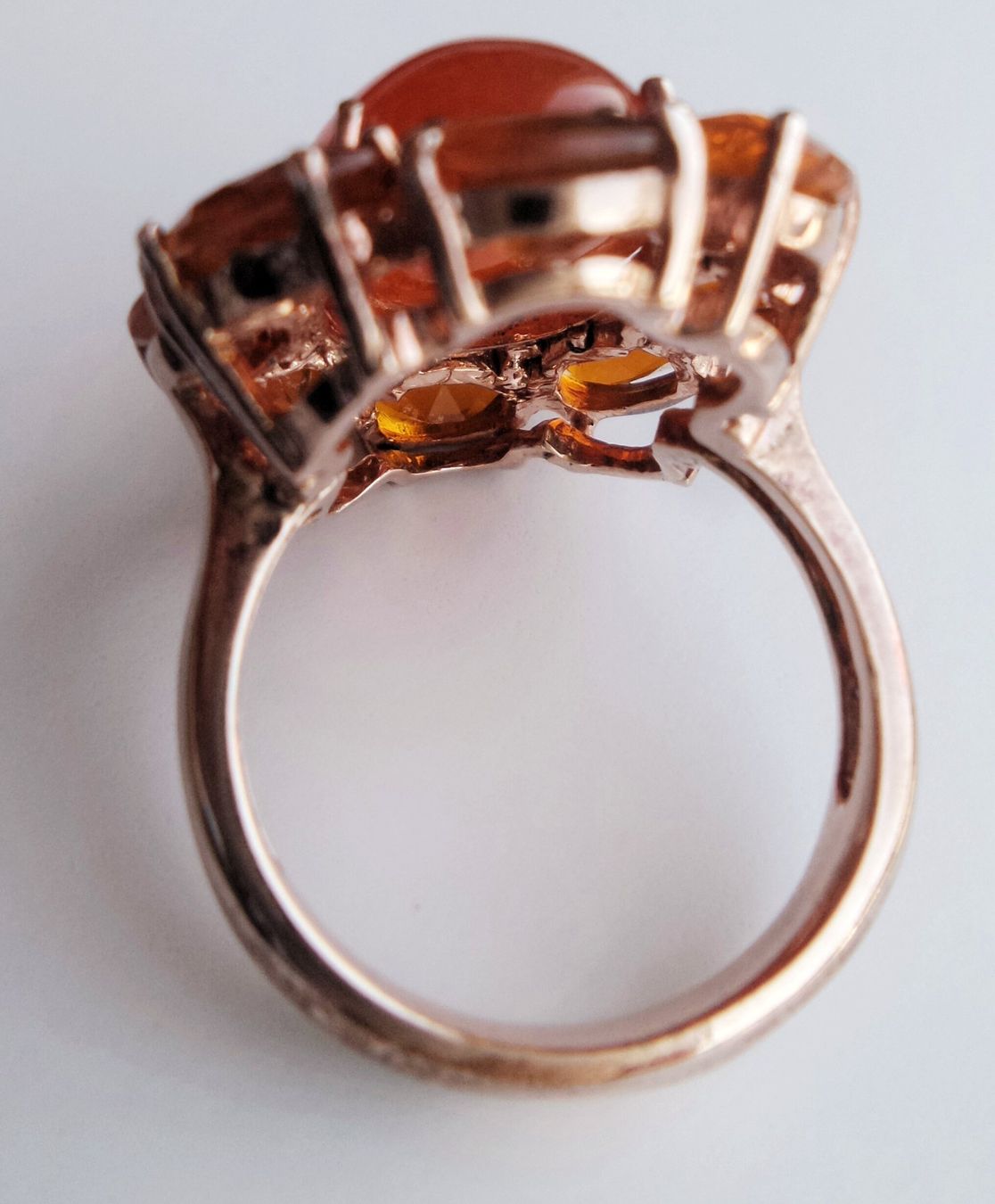 Anelli: Edelstein Fingerring orange – Nuovo e nell'imballaggio originale da Zürich venduto da adriben 8