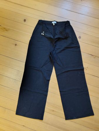 Schwarze Leinenhose von H+M Grösse 38