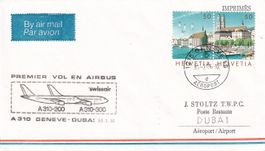 Erstflug Swissair A-310 Genève - Dubai 1986, nur 60 Stk. !