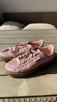 Puma Plateau Sneaker, Rosa Velours, Grösse 38,5, Top!