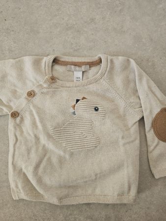 Gilet bébé  68 cm beige clair avec dino brodé ✨