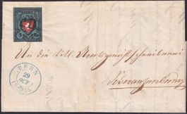 BERN 1850, 15II auf schönem Brief +frühe Verwendung, 1600.-+