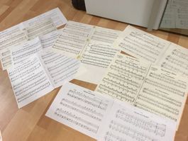 Klaviernoten Musiknoten 4 Hände