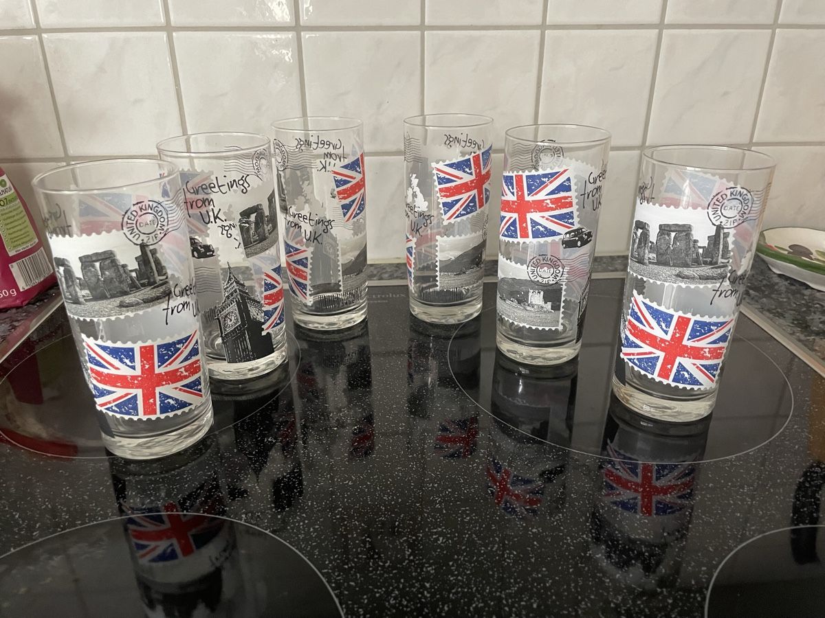 Bicchieri: 6 Set Gläser Motiv London – Usato da Wil SG venduto da Celesta_89