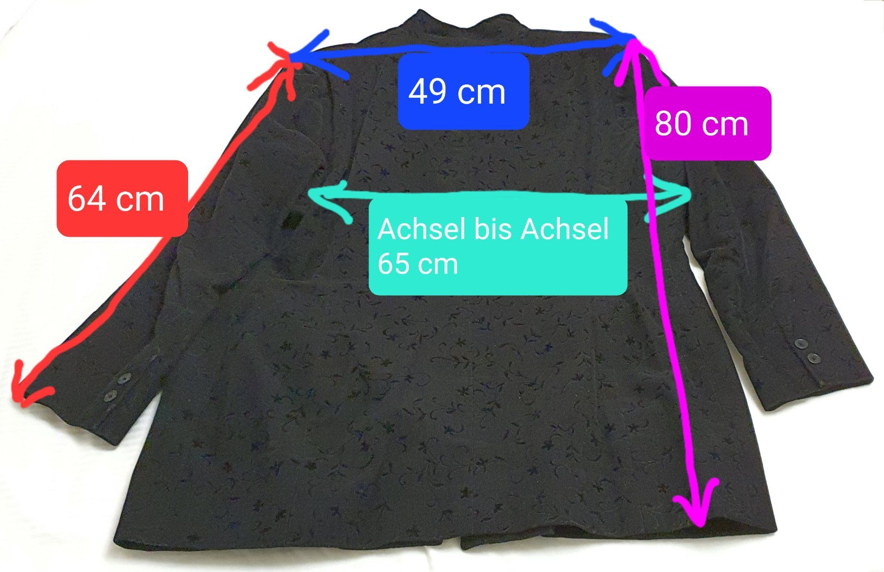 Jacken: Jacket, Blazer aus Jaquard 80cm lang, schwarz, Gr. 46 – Gebraucht aus Jona von VivianPatrick 6