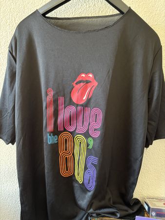 T-Shirt I Love The 80s Rolling Stones Print Black