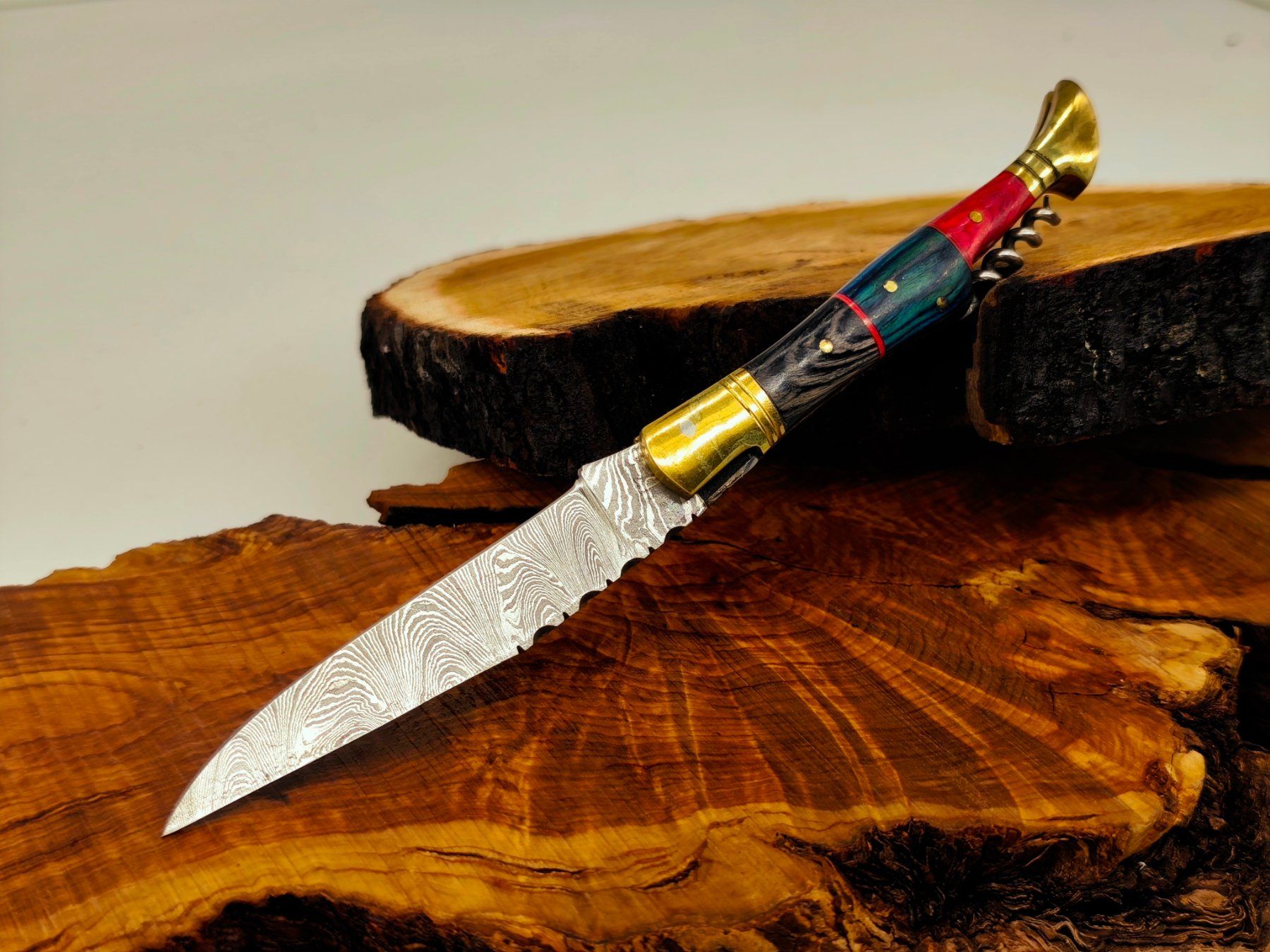 Accessori: Laguiole Damast Messer Klappmesser echtes Damastmesser – Nuovo e nell'imballaggio originale da Arlesheim venduto da Premius_1 1