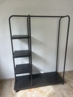 Ikea Garderobenständer mit Regalen Metall schwarz