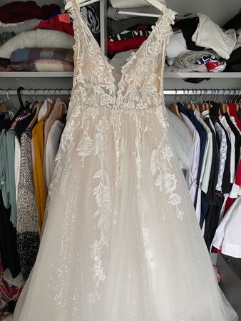 Hochzeitskleid inkl. Schleier - Gr. 38