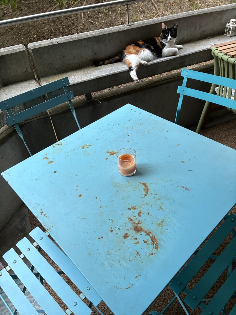 Set de table et chaises: Balkontisch mit 4 Stühlen türkis – D'occasion à Urtenen-Schönbühl par Evilette 4