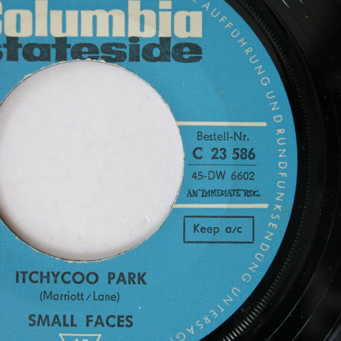 Dischi in vinile: Vinyl-Single 7" Small Faces-Itchycoo Park – Usato da Bözen venduto da Keramik22 4