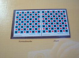 Abart "Optische Kunst" 2010, **, Weisser Block im Blau
