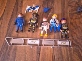 Playmobil Figuren Set Rennsport Polizei Zubehoer guter Zu...