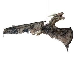 Halloween Dragon, animiert, braun, 120cm