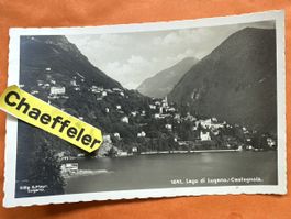 Alte Ansichtskarte 1935 Lago di Lugano-Castagnola
