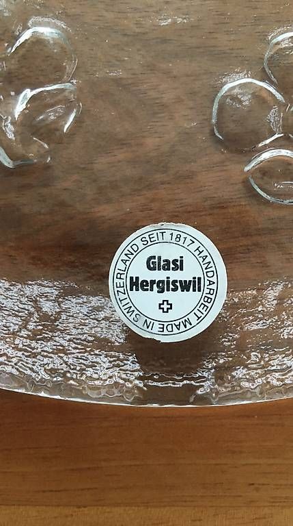 Servierplatten: GLASI HERGISWIL OLMA Käseplatte – Gebraucht aus Bütschwil von Biberli59 2