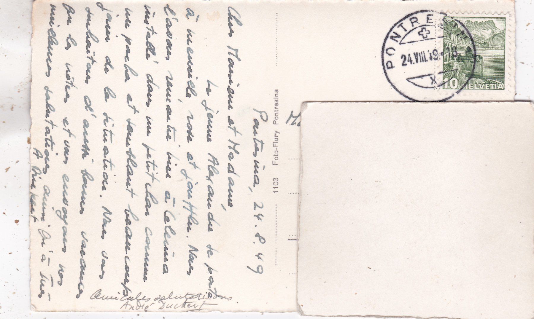 Cartes postales: Morteratschgletscher 1949 – D'occasion à Herisau par Lisegrat2008 1