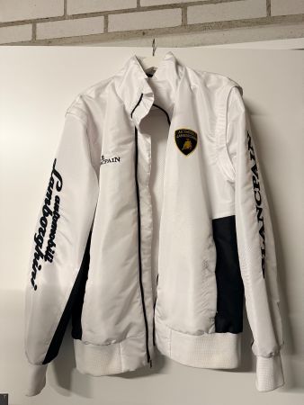 Giacca sportiva Automobili Lamborghini bianca taglia L