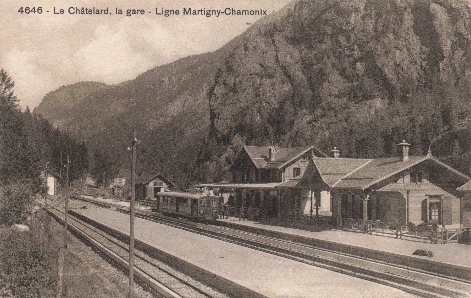Cartoline postali: Le Chatelard la gare Ligne Martigny Chamonix Bahnhof – Usato da Biasca venduto da Blenio71