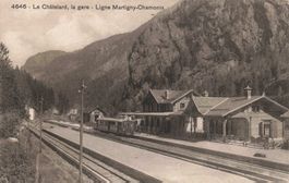 Le Chatelard la gare Ligne Martigny Chamonix Bahnhof