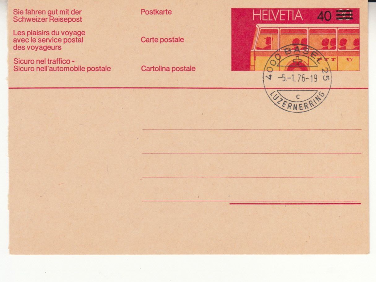Tutti i francobolli: SGK PK 208 mit ET Basel – Usato da Bürglen TG venduto da StampGraf