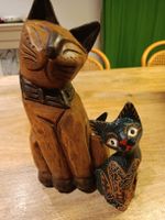 Holz Katzenfiguren Set