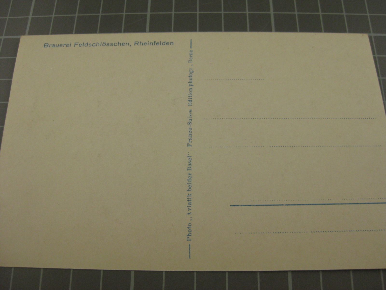 Cartoline postali: Rheinfelden Brauerei Feldschlösschen – Usato da Malters venduto da Marosko 1