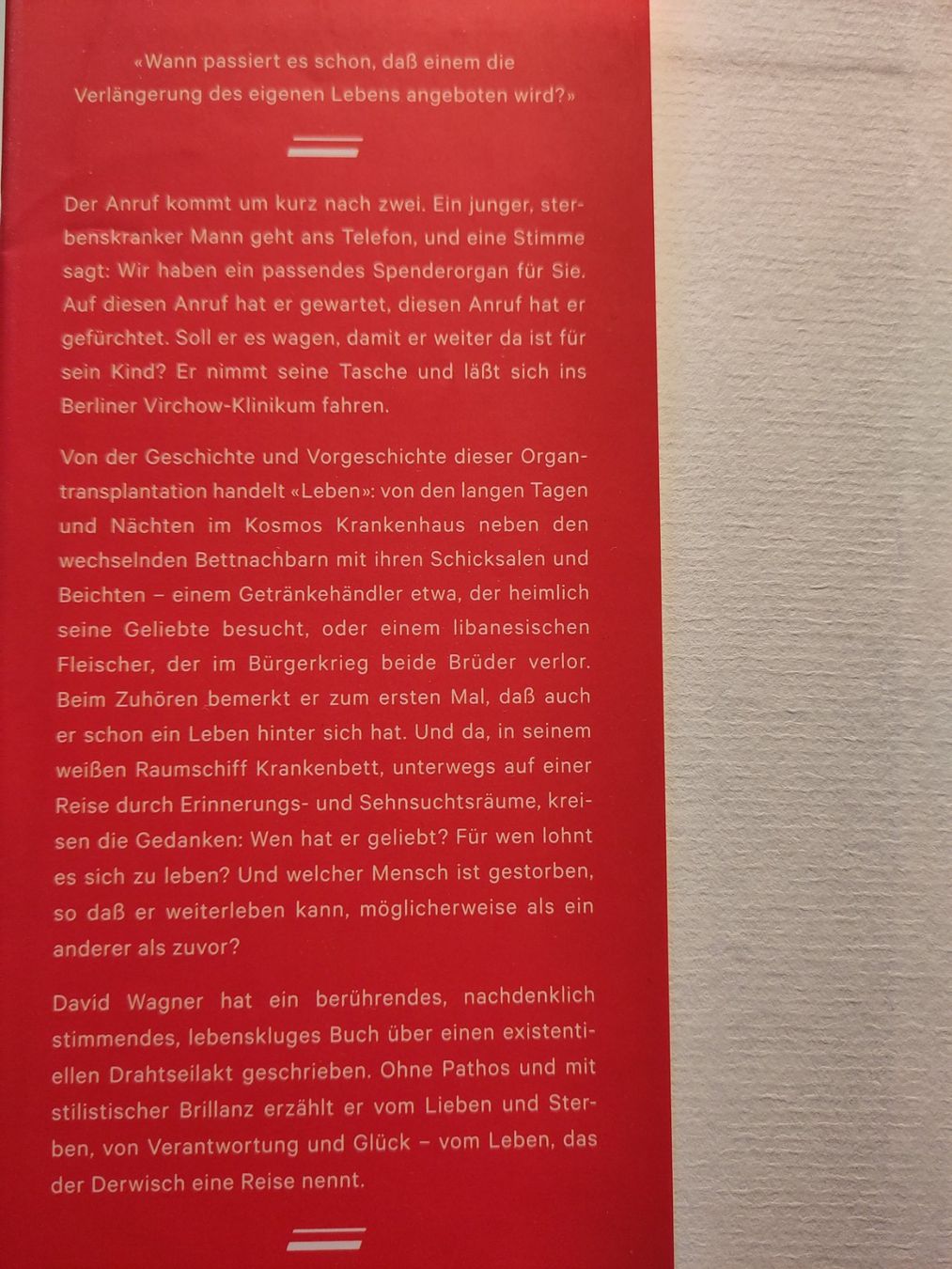 Bücher: Leben - David Wagner – Gebraucht aus Bülach von Tiefschlaflos 1